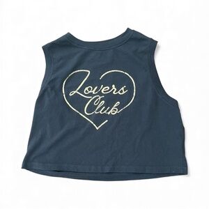 EUC - Spiritual Gangster Lovers Club Cropped Sleeveless Black Tank Top